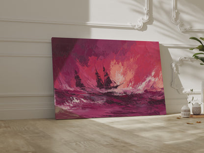 Abstract Storm Seascape Canvas Wall Art – short video of the print