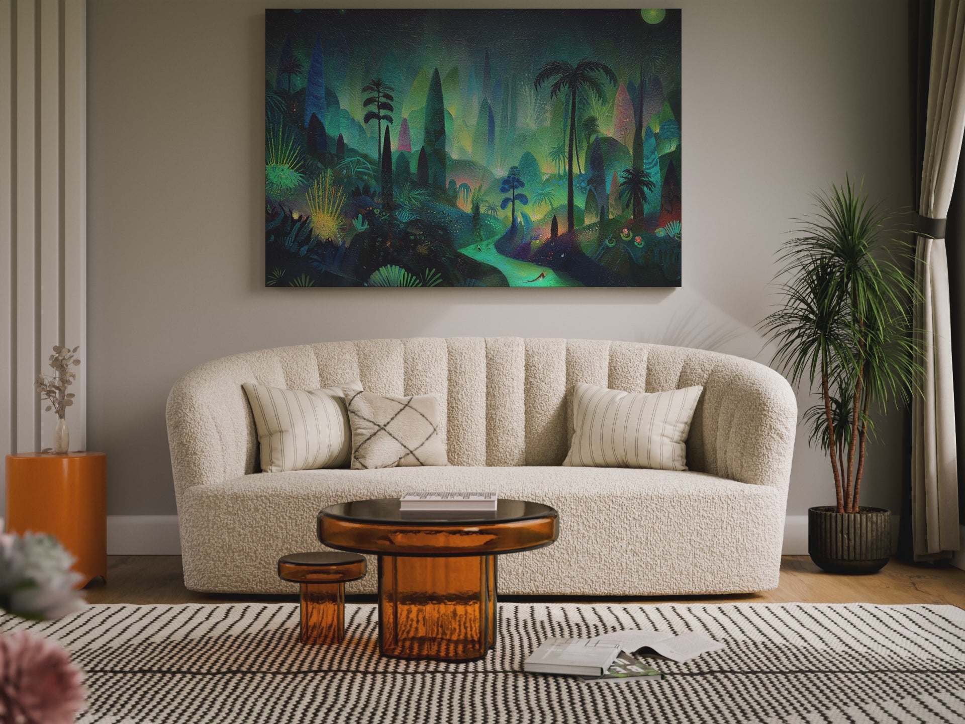 Dark Jungle Canvas Art – short video of the print