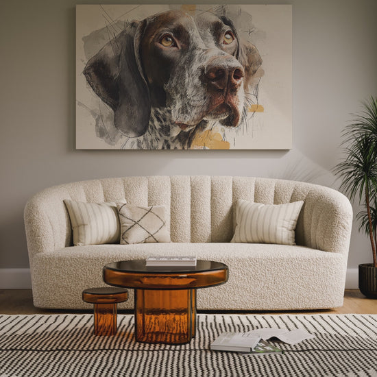 German Shorthaired Pointer Canvas Print – short video of the print