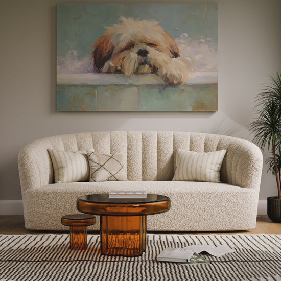 Relaxing Shih Tzu Bath Wall Art – short video of the print