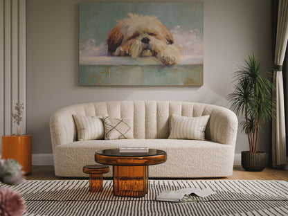 Relaxing Shih Tzu Bath Wall Art – short video of the print