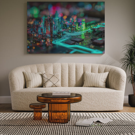 Cyberpunk Circuit Board Canvas Print – short video of the print