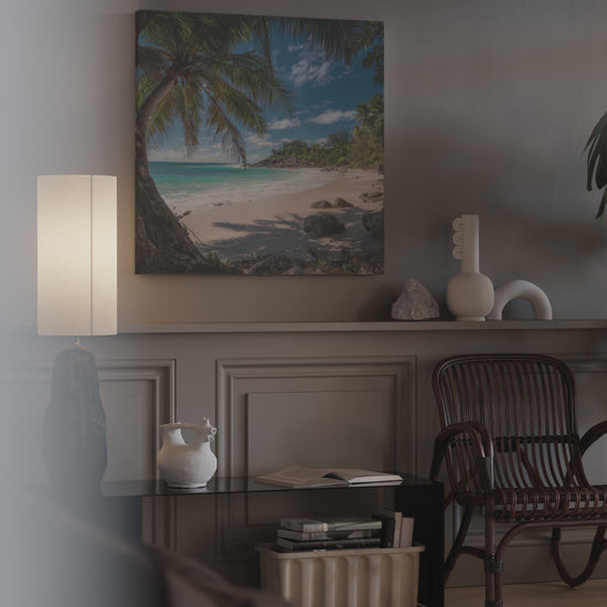 Tropical Beach Palm Tree Canvas Wall Art – short video of the print