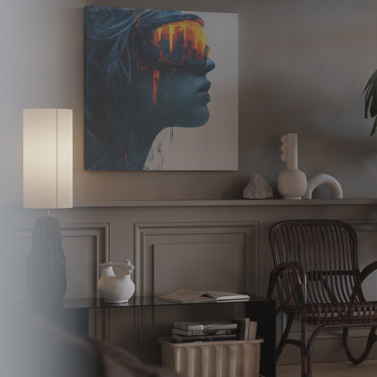 Futuristic Woman Portrait Canvas – short video of the print