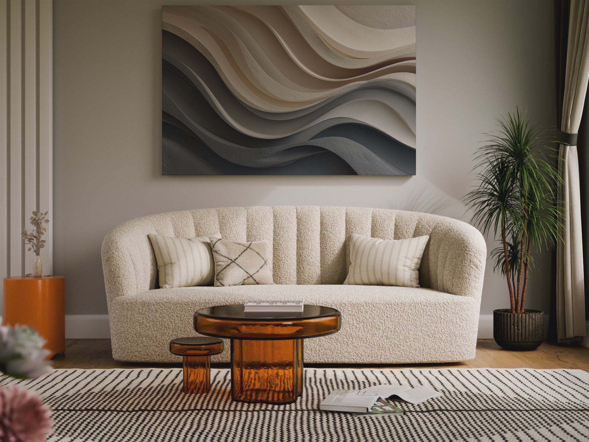 Abstract Sculptural Wall Art – short video of the print