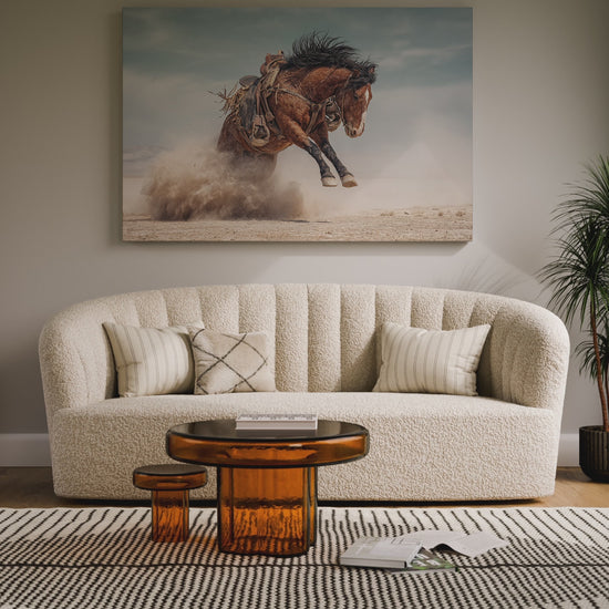 Western Bucking Horse Canvas Art – short video of the print