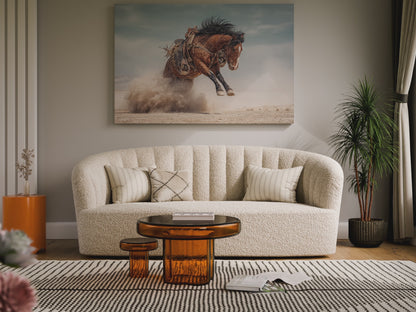 Western Bucking Horse Canvas Art – short video of the print