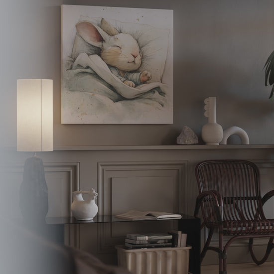 Sleeping Rabbit Canvas Print – short video of the print