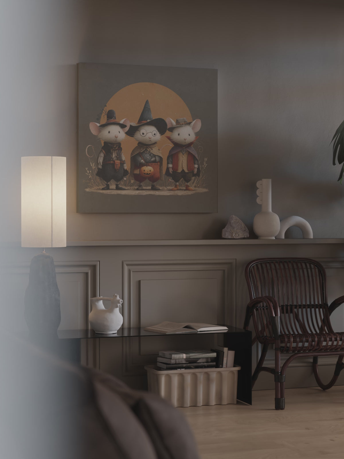 Halloween Mice Canvas Print – short video of the print