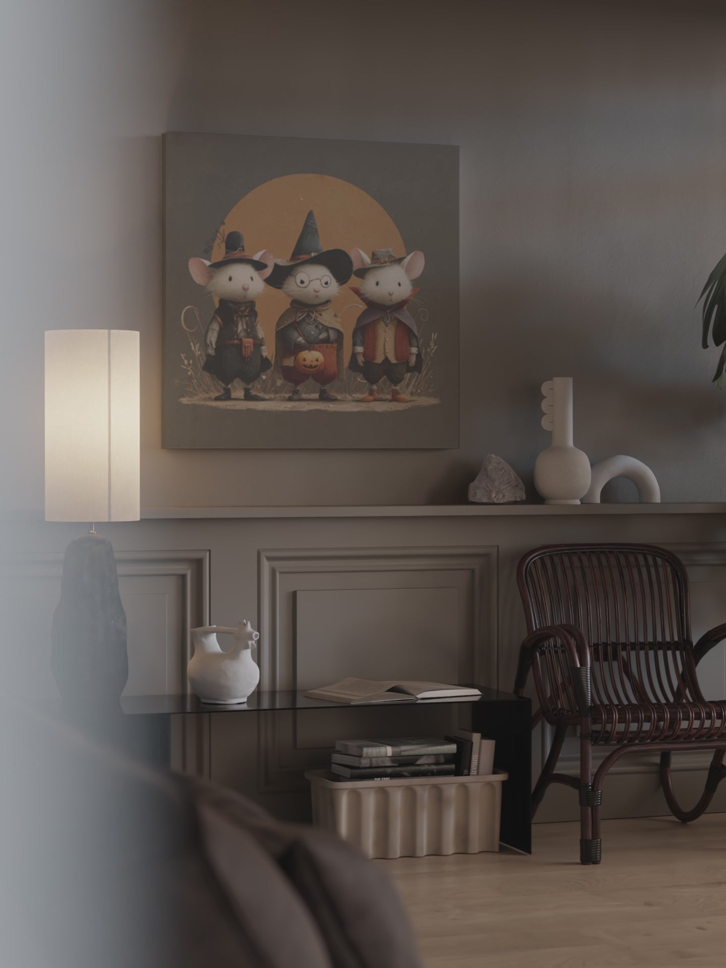 Halloween Mice Canvas Print – short video of the print