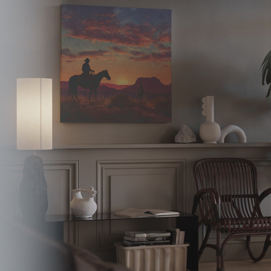 Western Cowboy Silhouette Canvas Art – short video of the print