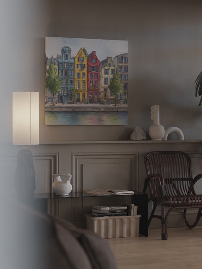 Amsterdam Canal Houses Watercolor Print – short video of the print