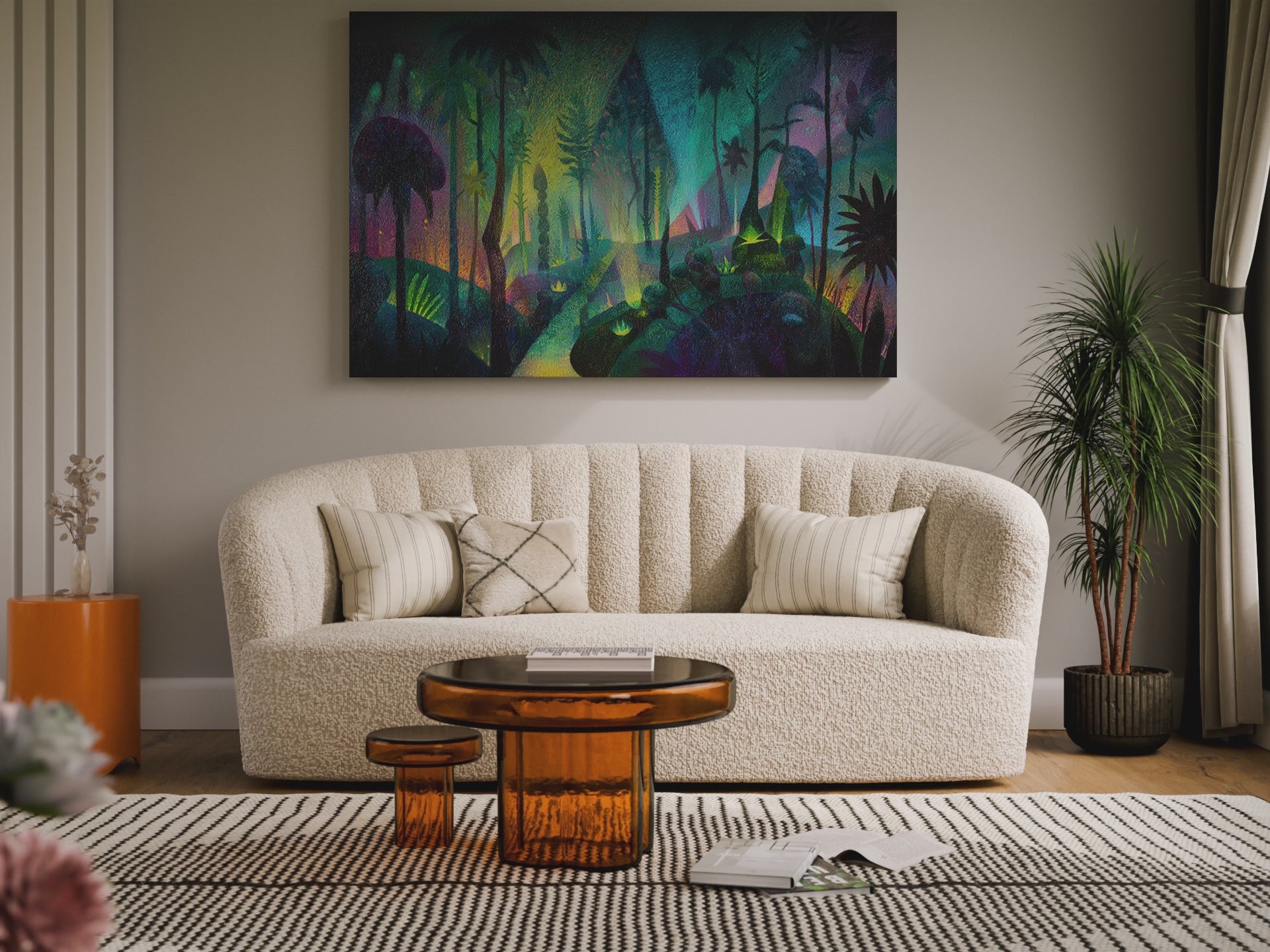 Dark Jungle Canvas Print – short video of the print