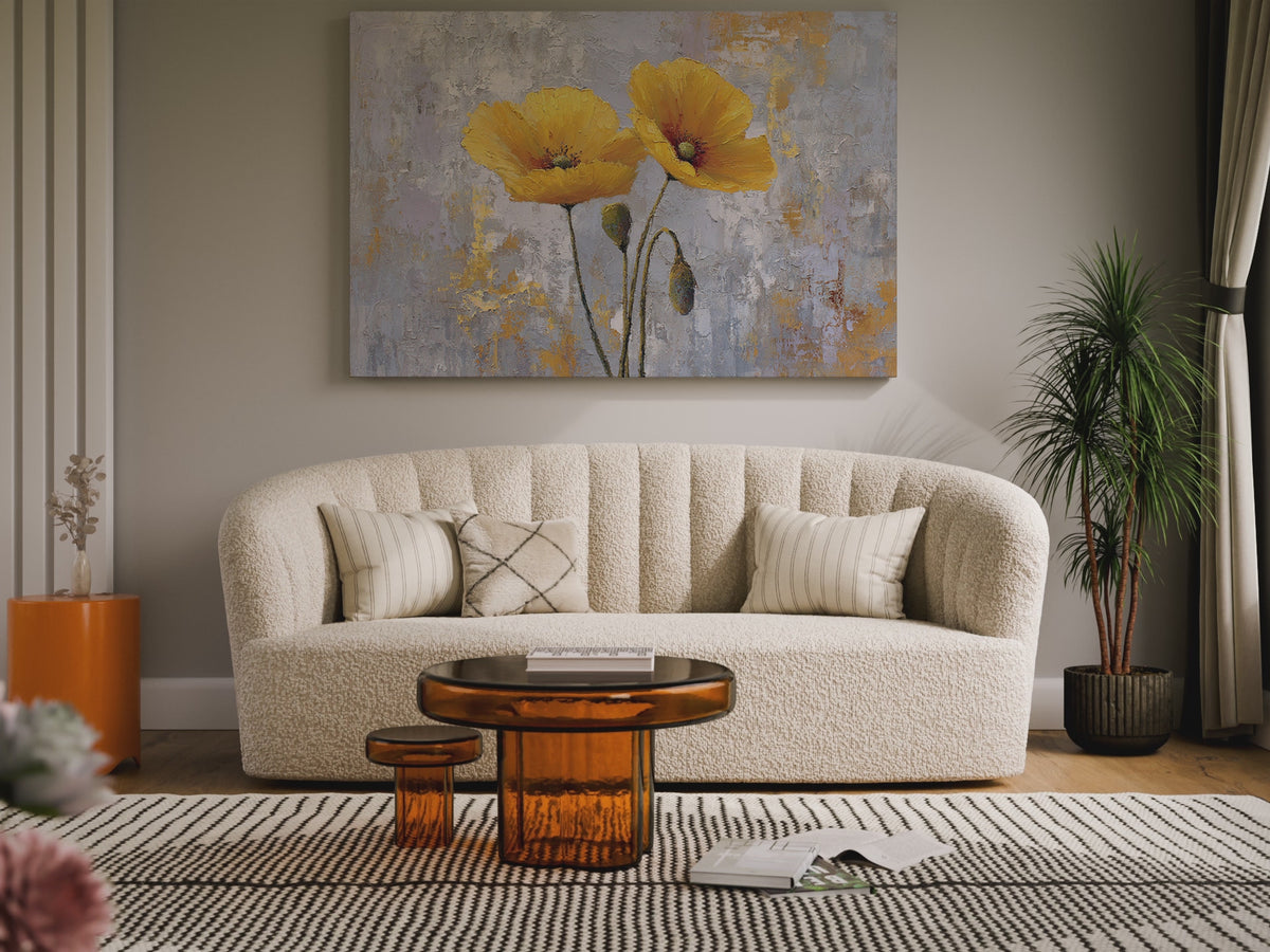 Yellow Poppy Canvas Wall Art – short video of the print
