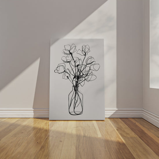 Minimalist Line Art Floral Print – short video of the print