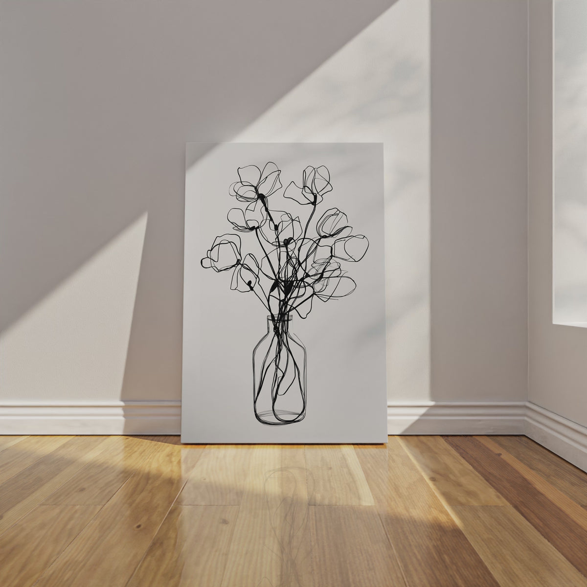 Minimalist Line Art Floral Print – short video of the print
