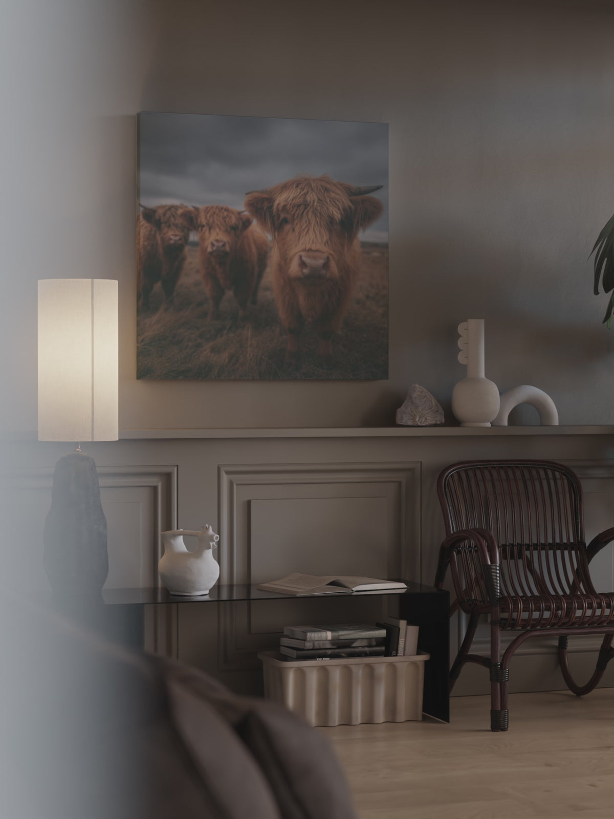 Highland Cow Canvas Wall Art – short video of the print