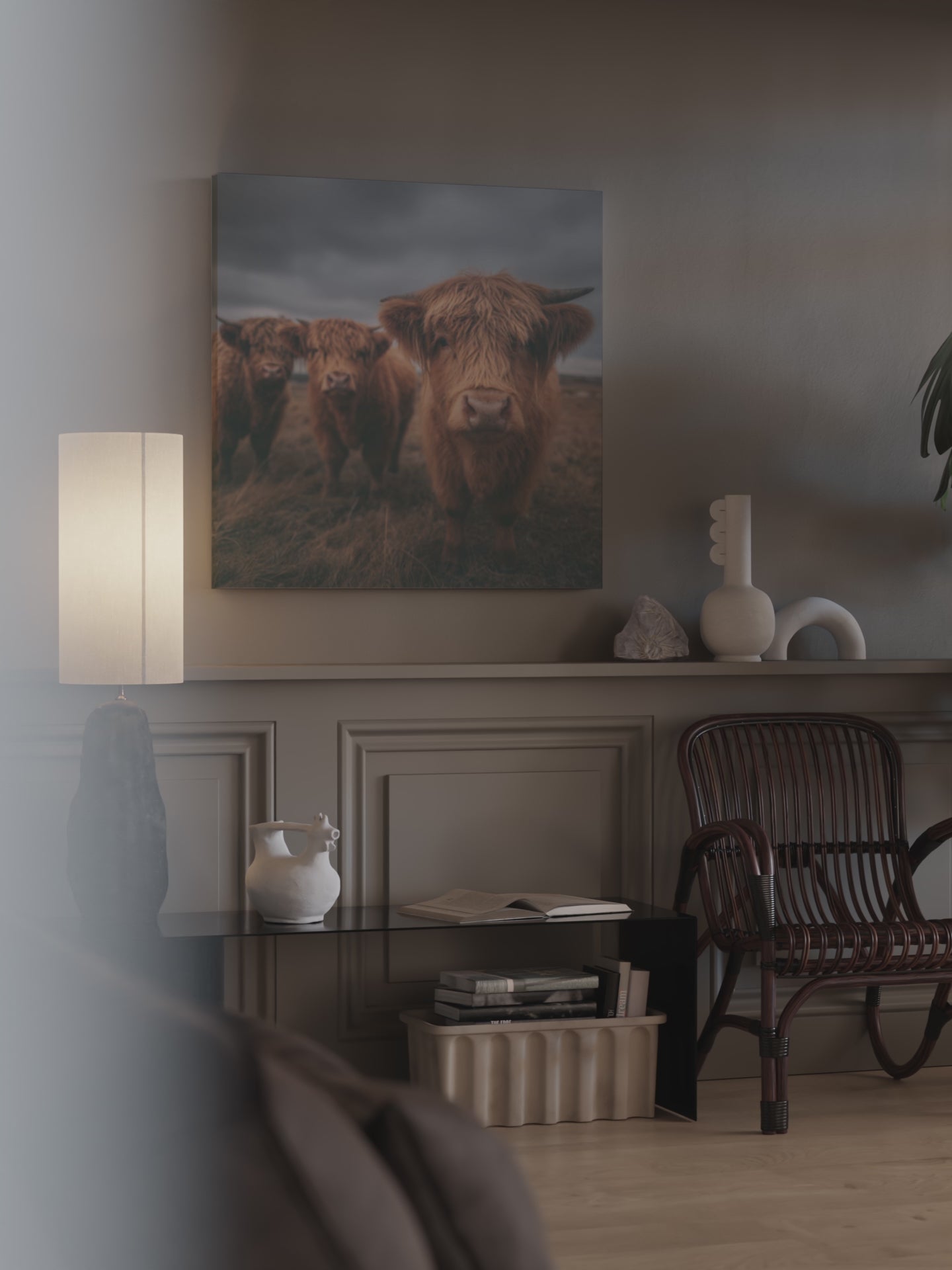 Highland Cow Canvas Wall Art – short video of the print
