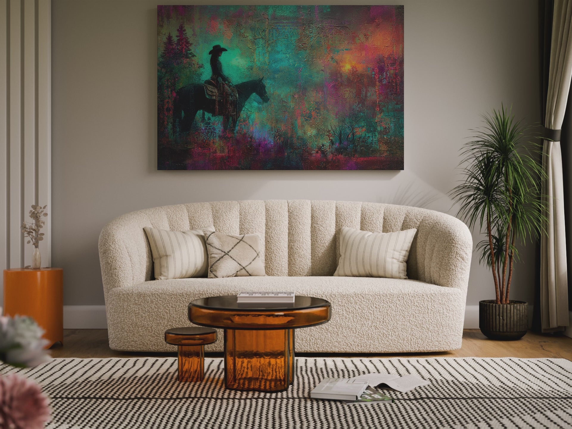Western Cowgirl Canvas Art – short video of the print