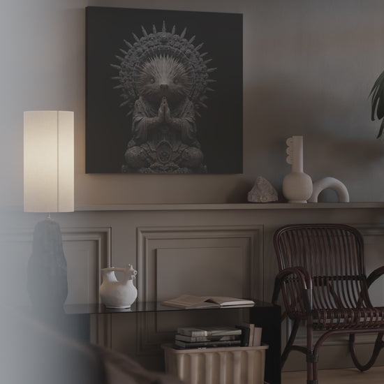 Surreal Porcupine Buddha Canvas Wall Art – short video of the print