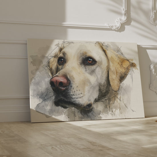 Labrador Dog Portrait Canvas Print – short video of the print