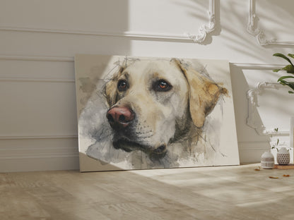 Labrador Dog Portrait Canvas Print – short video of the print
