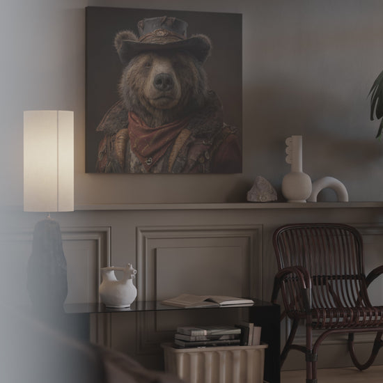 Western Bear Canvas Print – short video of the print