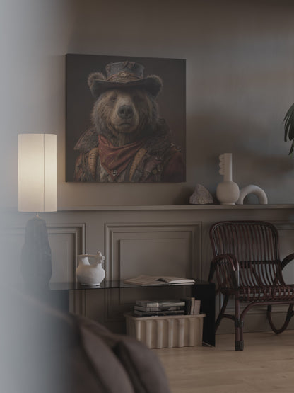 Western Bear Canvas Print – short video of the print