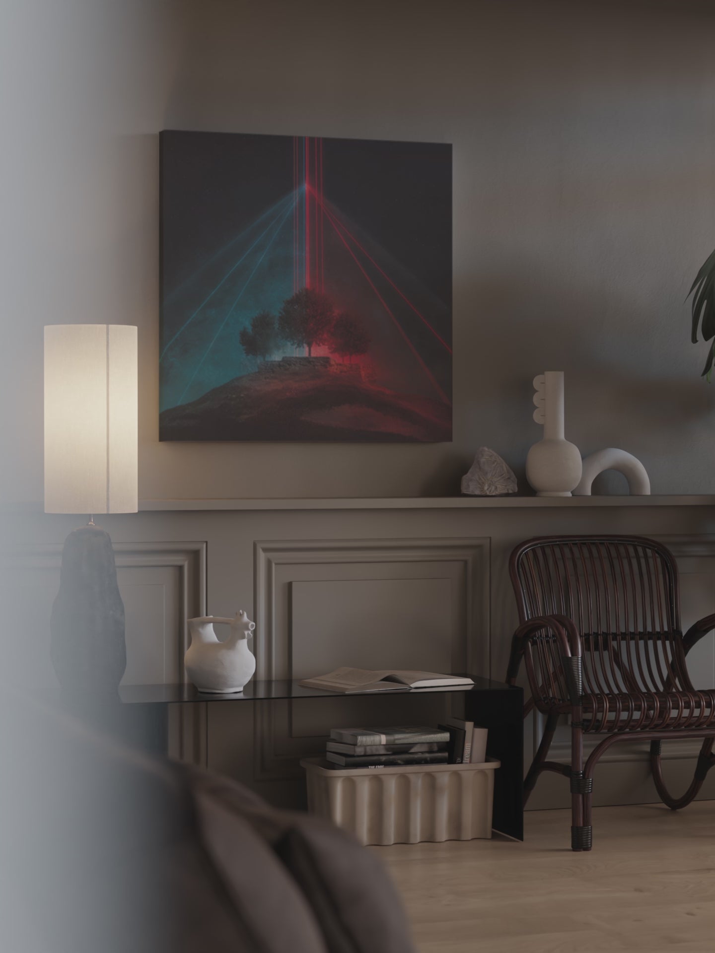 Futuristic Laser Tree Canvas Print – short video of the print