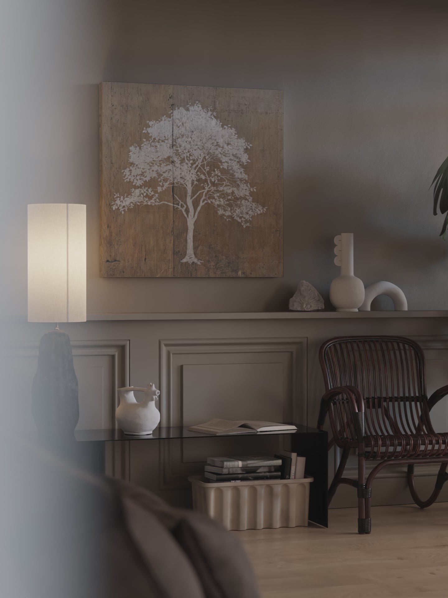 White Tree Silhouette Wall Art – short video of the print