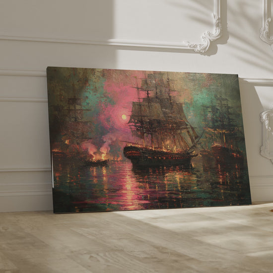 Naval Battle Canvas Print – short video of the print