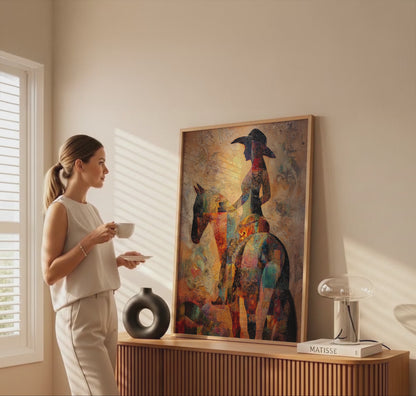 Western Cowgirl Abstract Canvas Art – short video of the print