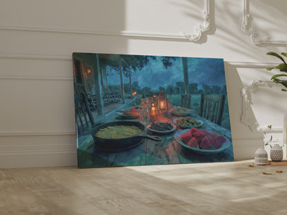 Southern Farmstead Dinner Canvas Print – short video of the print
