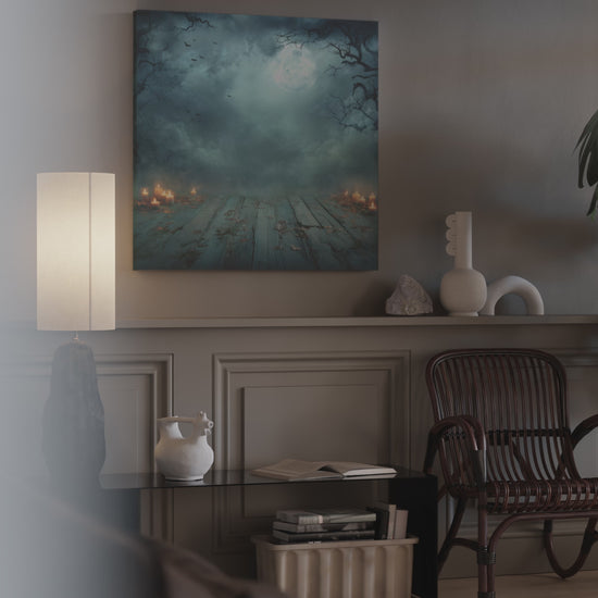 Halloween Moon Canvas Wall Art – short video of the print