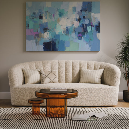 Abstract Blue Canvas Wall Art – short video of the print