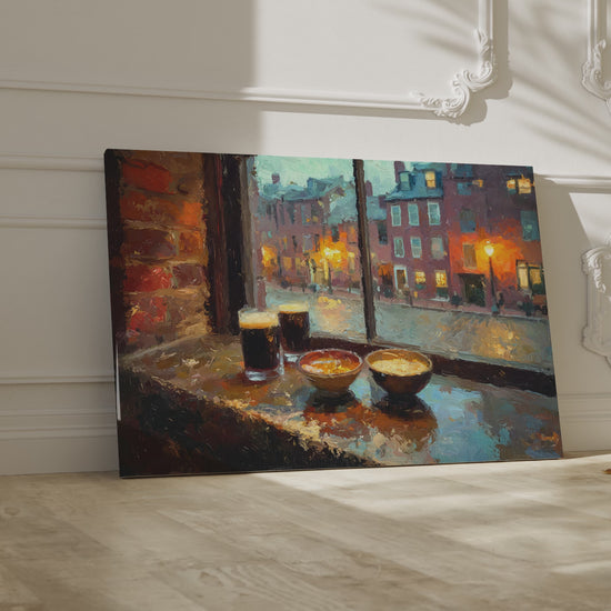 Boston Harbor Tavern Canvas Art – short video of the print
