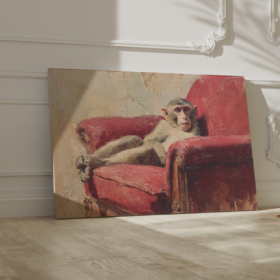 Monkey Armchair Canvas Print – short video of the print