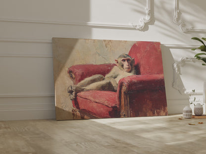 Monkey Armchair Canvas Print – short video of the print