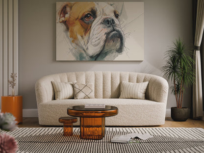 Bulldog Portrait Canvas Wall Art – short video of the print