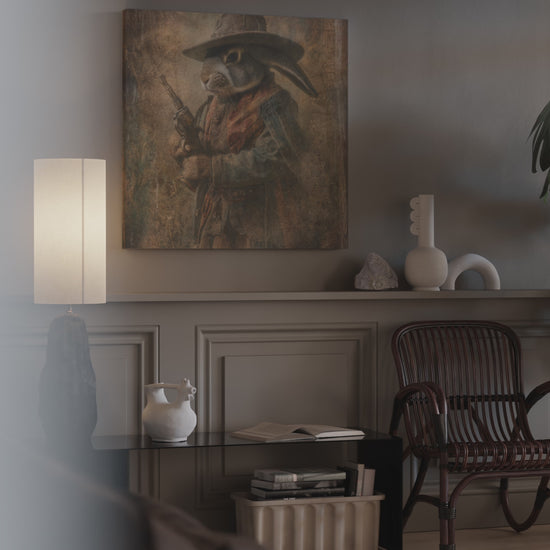 Western Cowboy Rabbit Canvas Wall Art – short video of the print