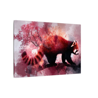 Red Panda Canvas Wall Art – gallery wrapped canvas, side view