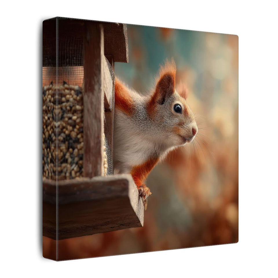 Red Squirrel Canvas Print – gallery wrapped canvas, side view