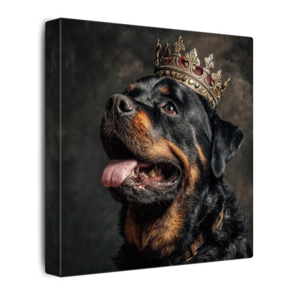 Rottweiler King Canvas Print – gallery wrapped canvas, side view
