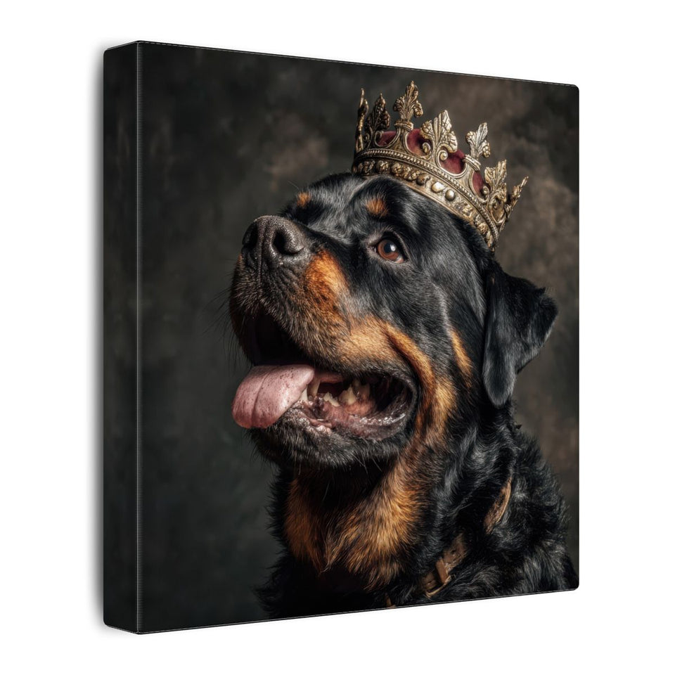 Rottweiler King Canvas Print – gallery wrapped canvas, side view