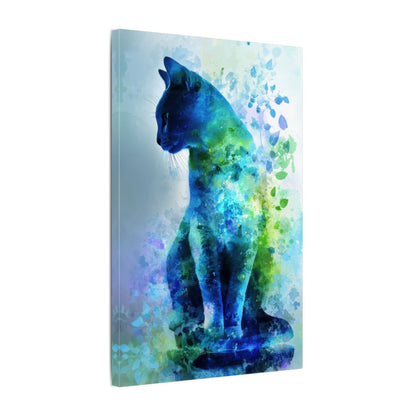 Russian Blue Cat Canvas Print – gallery wrapped canvas, side view