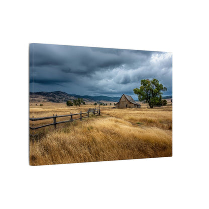 Rustic Barn Canvas Print – gallery wrapped canvas, side view