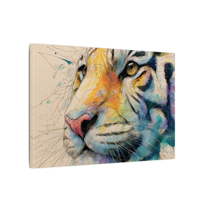 Tiger Portrait Canvas Wall Art – gallery wrapped canvas, side view