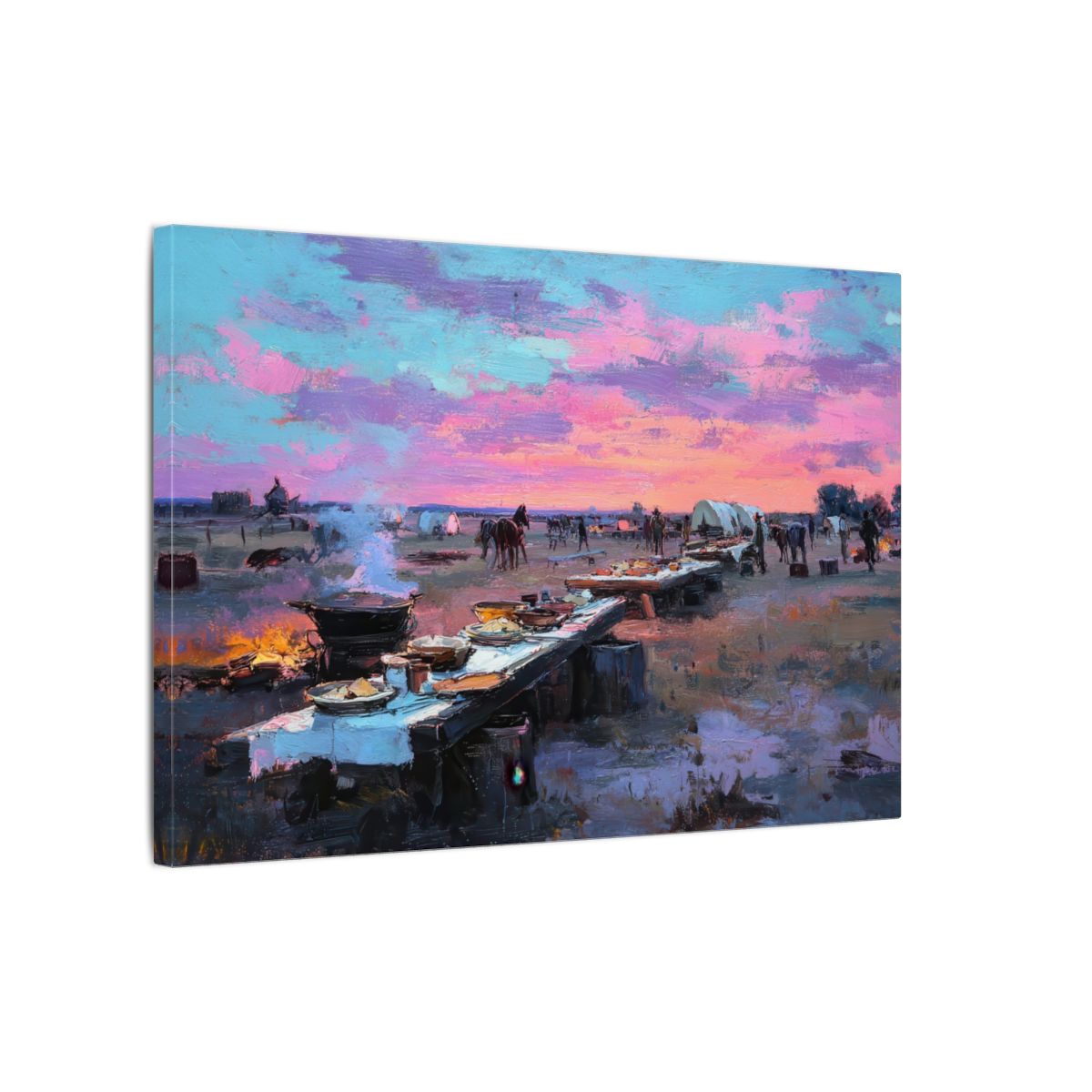 Western Frontier Canvas Print – gallery wrapped canvas, side view