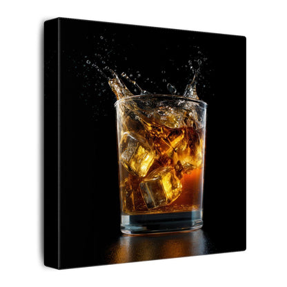 Whiskey Glass Canvas Print – gallery wrapped canvas, side view