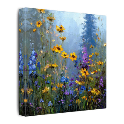Wildflower Meadow Canvas Print – gallery wrapped canvas, side view